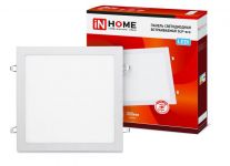 Светильник светодиодный SLP 24Вт 230В 4000К 1680лм 300мм IP40 встраив. квадрат. панель бел. IN HOME 4690612035710 Светильник светодиодный SLP 24Вт 230В 4000К 1680лм 300мм IP40 встраив. квадрат. панель бел. IN HOME 4690612035710