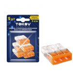 Клемма строительно-монтажная СМК 2273-203 EU2.5 413 3-проводная прозр. (блист.5шт) TOKOV ELECTRIC TKE-EU2.5-413/BL5 Клемма строительно-монтажная СМК 2273-203 EU2.5 413 3-проводная прозр. (блист.5шт) TOKOV ELECTRIC TKE-EU2.5-413/BL5