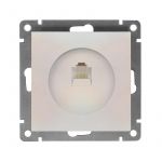 Розетка компьютерная 1-м СП Афина RJ45 кат.5E механизм жемчуг Universal A0051-OBr Розетка компьютерная 1-м СП Афина RJ45 кат.5E механизм жемчуг Universal A0051-OBr