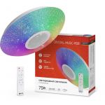 Светильник светодиодный COMFORT CRYSTAL-MUSIC-RGB 75Вт 230В 3000-6500К 6000лм 505х125мм с пультом ДУ IN HOME 4690612044569 Светильник светодиодный COMFORT CRYSTAL-MUSIC-RGB 75Вт 230В 3000-6500К 6000лм 505х125мм с пультом ДУ IN HOME 4690612044569