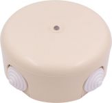 Коробка распределительная 110мм (4 кабельных ввода в комплекте) пластик песочн. зол. Bironi B1-522-24-K Коробка распределительная 110мм (4 кабельных ввода в комплекте) пластик песочн. зол. Bironi B1-522-24-K