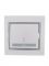 Переключатель проходной 1-кл. СП Mira 10А с сер. вставкой бел. LEZARD 701-0215-105