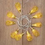 Гирлянда светодиодная "Восточные фонарики" 1.5м 10LED желт. 4Вт IP20 провод ПВХ прозр. элементы питания 2хAA (не в компл.) Neon-Night 303-071