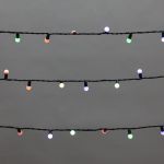 Гирлянда светодиодная "Мультишарики" 20м d15мм 200LED мульти (RG/RB) 11Вт 230В IP44 мигание провод зел. Neon-Night 303-609