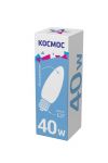 Лампа накаливания 40Вт свеча матовая E27 КОСМОС LKsmSCnFr40E27v2 Лампа накаливания 40Вт свеча матовая E27 КОСМОС LKsmSCnFr40E27v2