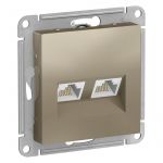 Розетка компьютерная 2-м AtlasDesign RJ45 кат.5E механизм шампань SE ATN000585 Розетка компьютерная 2-м AtlasDesign RJ45 кат.5E механизм шампань SE ATN000585