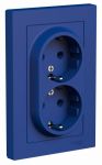 Розетка 2-м. AtlasDesign 16А с заземл. в сборе аквамарин SE ATN001124 Розетка 2-м. AtlasDesign 16А с заземл. в сборе аквамарин SE ATN001124