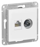 Розетка компьютерная + телевизионная 2-м AtlasDesign RJ45 кат.5E лотос SE ATN001389 Розетка компьютерная + телевизионная 2-м AtlasDesign RJ45 кат.5E лотос SE ATN001389