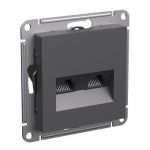Розетка компьютерная 2-м AtlasDesign RJ45+RJ45 кат.5E механизм базальт SE ATN001485 Розетка компьютерная 2-м AtlasDesign RJ45+RJ45 кат.5E механизм базальт SE ATN001485