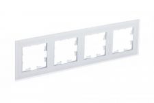 Рамка 4-м AtlasDesign Nature матов. стекло бел. SE ATN330104 Рамка 4-м AtlasDesign Nature матов. стекло бел. SE ATN330104