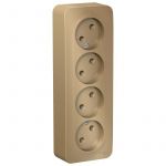 Розетка 4-м ОП Blanca 16А IP20 250В без заземл. без защ. шторок с изолир. пластиной титан SE BLNRA000414 Розетка 4-м ОП Blanca 16А IP20 250В без заземл. без защ. шторок с изолир. пластиной титан SE BLNRA000414