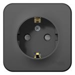 Розетка 1-м ОП Blanca 16А IP20 250В с заземл. защ. шторки с изолир. пластиной антрацит SE BLNRA011116 Розетка 1-м ОП Blanca 16А IP20 250В с заземл. защ. шторки с изолир. пластиной антрацит SE BLNRA011116