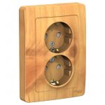 Розетка 2-м СП Blanca 16А IP20 250В с заземл. защ. шторки ясень SE BLNRS001125 Розетка 2-м СП Blanca 16А IP20 250В с заземл. защ. шторки ясень SE BLNRS001125