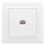 Розетка компьютерная 1-м СП Минск RJ45 бел. Basic EKF ERK01-035-10