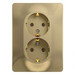 Розетка 2-м СП Glossa 16А IP20 с заземл. в сборе титан SE GSL000424 Розетка 2-м СП Glossa 16А IP20 с заземл. в сборе титан SE GSL000424