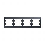 Рамка 4-м Glossa горизонт. антрацит SE GSL000704 Рамка 4-м Glossa горизонт. антрацит SE GSL000704