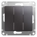 Выключатель 3-кл. СП Glossa 10А IP20 (сх. 3) 10AX механизм графит SE GSL001331 Выключатель 3-кл. СП Glossa 10А IP20 (сх. 3) 10AX механизм графит SE GSL001331