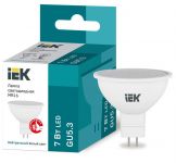 Лампа светодиодная Eco 7Вт MR16 софит 4000К нейтр. бел. GU5.3 630лм 230-240В IEK LLE-MR16-7-230-40-GU5