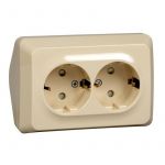 Розетка угловая 2-м ОП Этюд 16А IP20 250В с заземл. защ. шторки крем. SE PA16-108K Розетка угловая 2-м ОП Этюд 16А IP20 250В с заземл. защ. шторки крем. SE PA16-108K