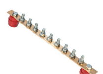 ГЗШ 9 подключений 300х40х4 мм, медь ГЗШ 9 подключений 300х40х4 мм, медь