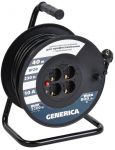 Удлинитель на катушке 4х40м 10А IP20 УК40 2P+PE 3х1 термозащита GENERICA WKP10-10-04-40-G Удлинитель на катушке 4х40м 10А IP20 УК40 2P+PE 3х1 термозащита GENERICA WKP10-10-04-40-G